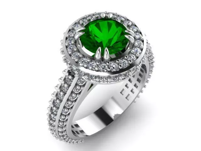 solitaire ring engagement 3D print model_0