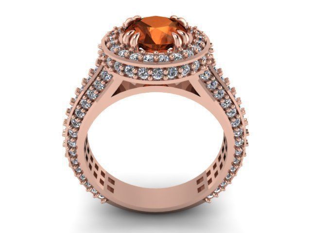 solitaire ring engagement 3D print model_26