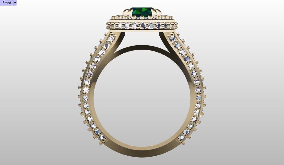 solitaire ring engagement 3D print model_32