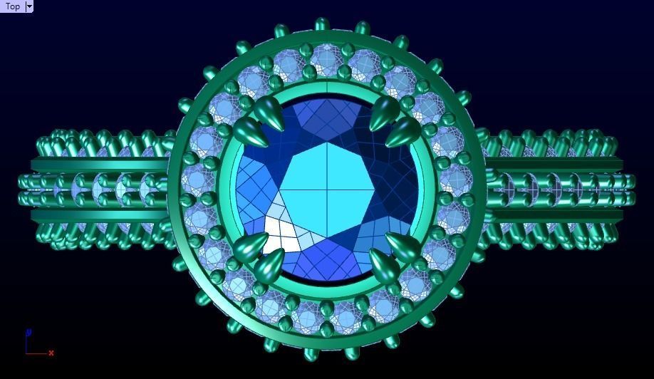 solitaire ring engagement 3D print model_18