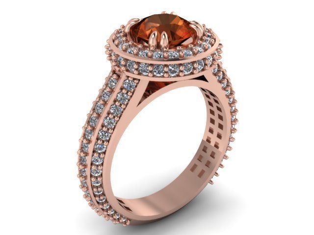 solitaire ring engagement 3D print model_24