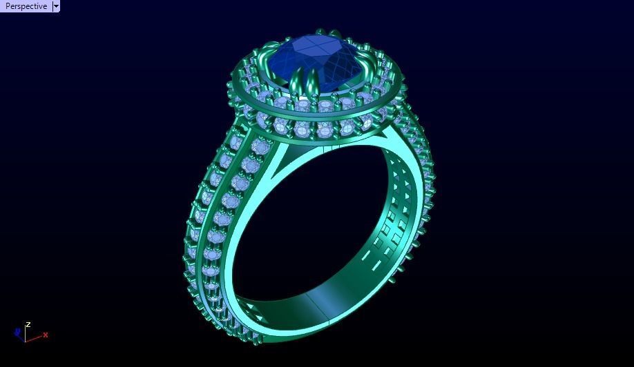 solitaire ring engagement 3D print model_29