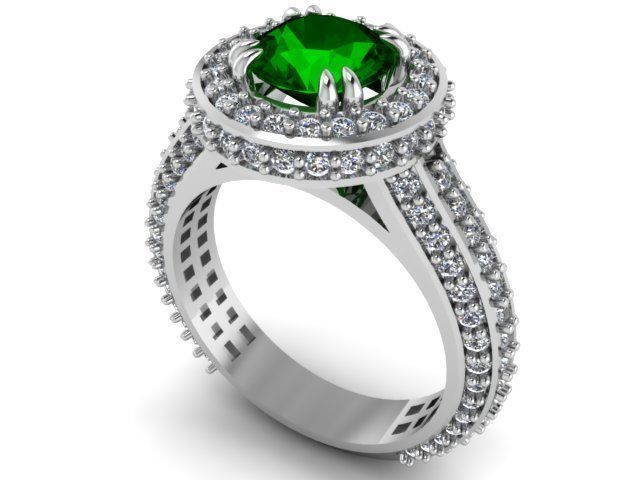 solitaire ring engagement 3D print model_2