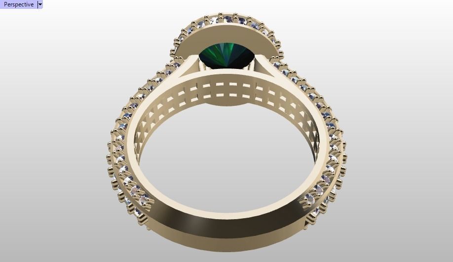solitaire ring engagement 3D print model_33