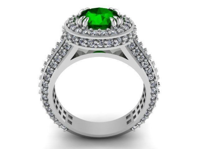 solitaire ring engagement 3D print model_4