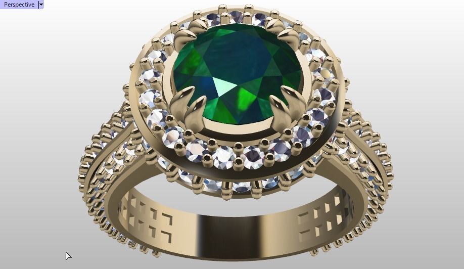 solitaire ring engagement 3D print model_34