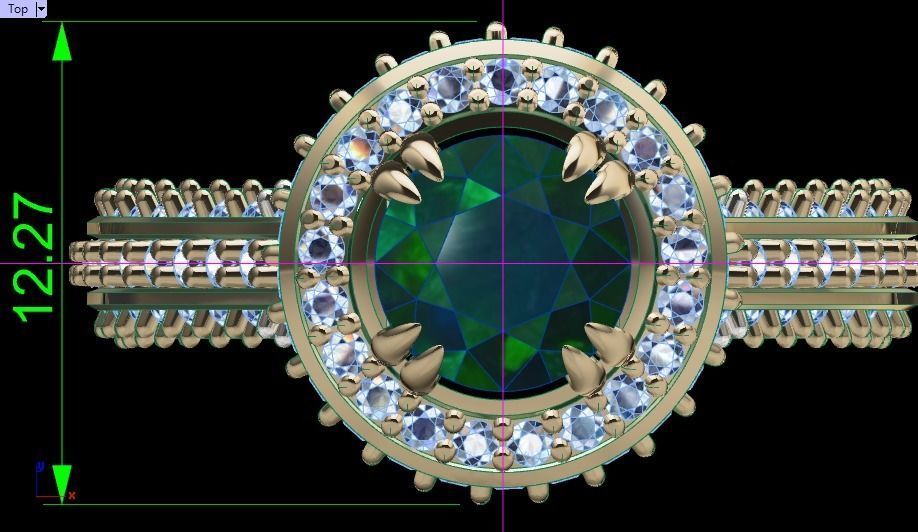 solitaire ring engagement 3D print model_14