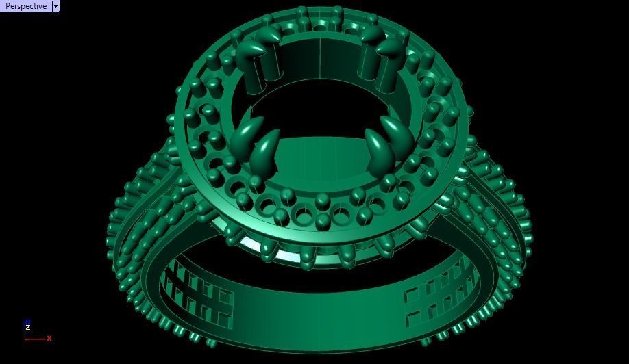 solitaire ring engagement 3D print model_9