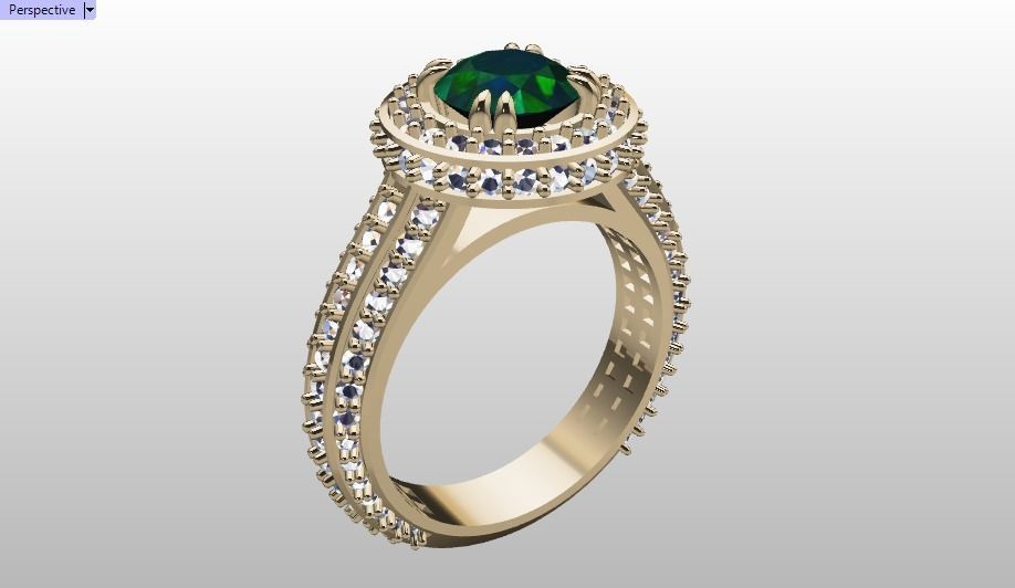 solitaire ring engagement 3D print model_30
