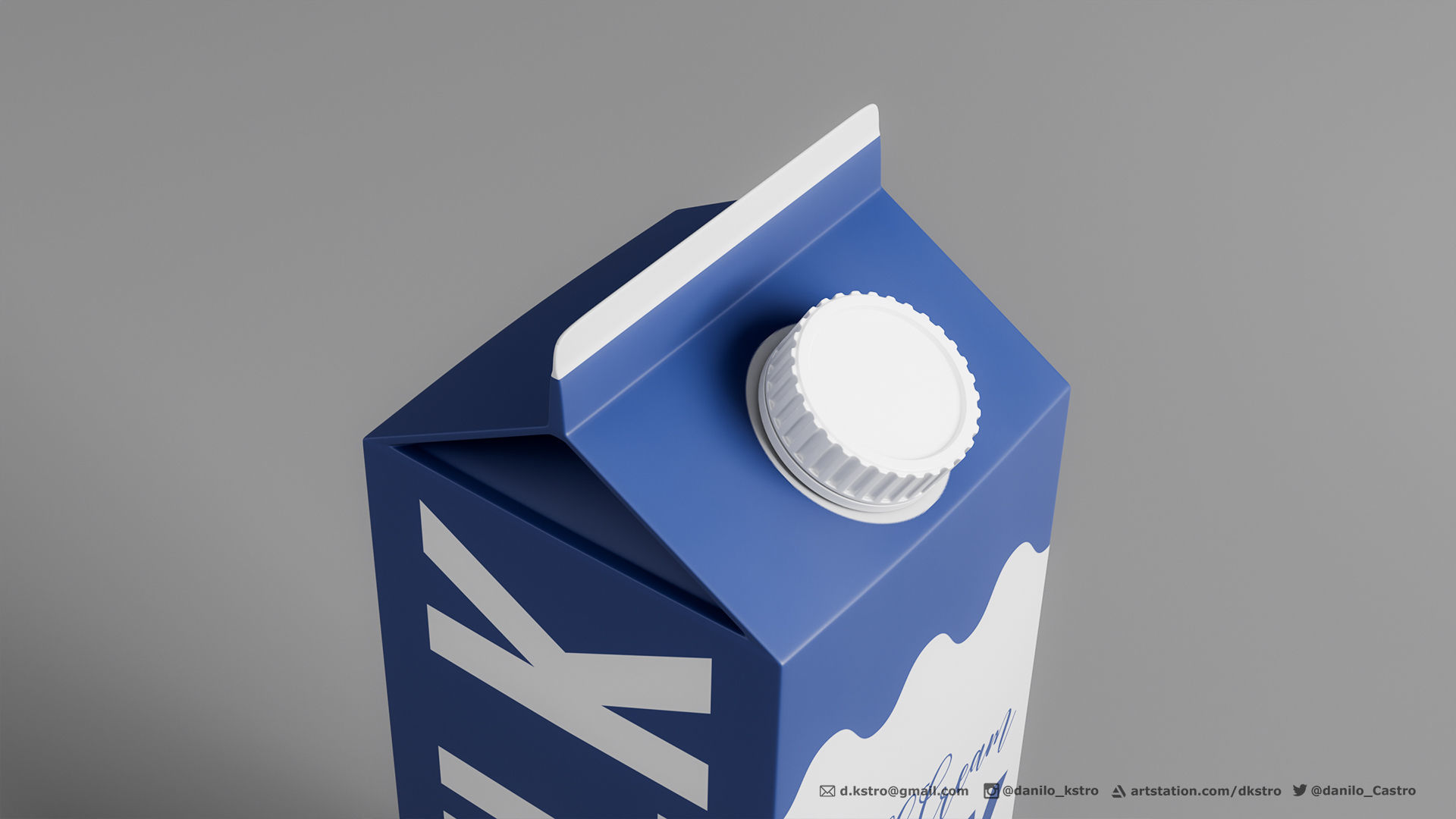 Milk Box - Procedural Texture 3D model_3