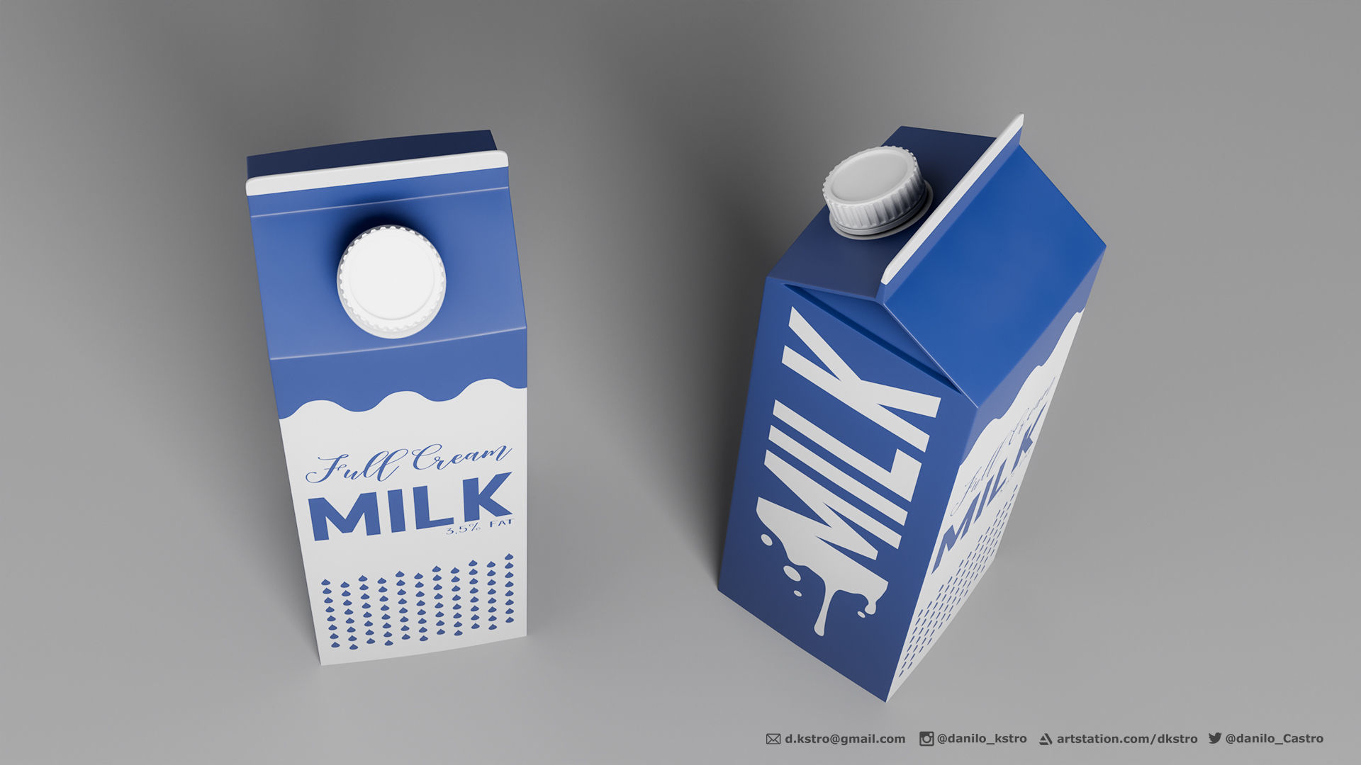 Milk Box - Procedural Texture 3D model_1