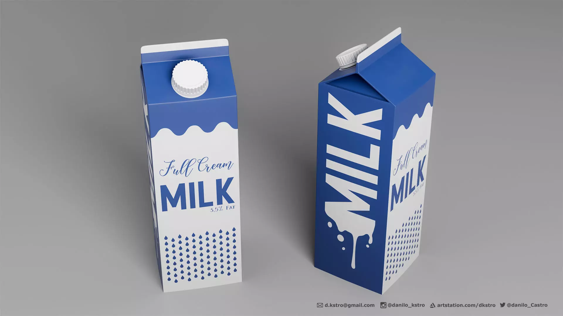 Milk Box - Procedural Texture 3D model_0