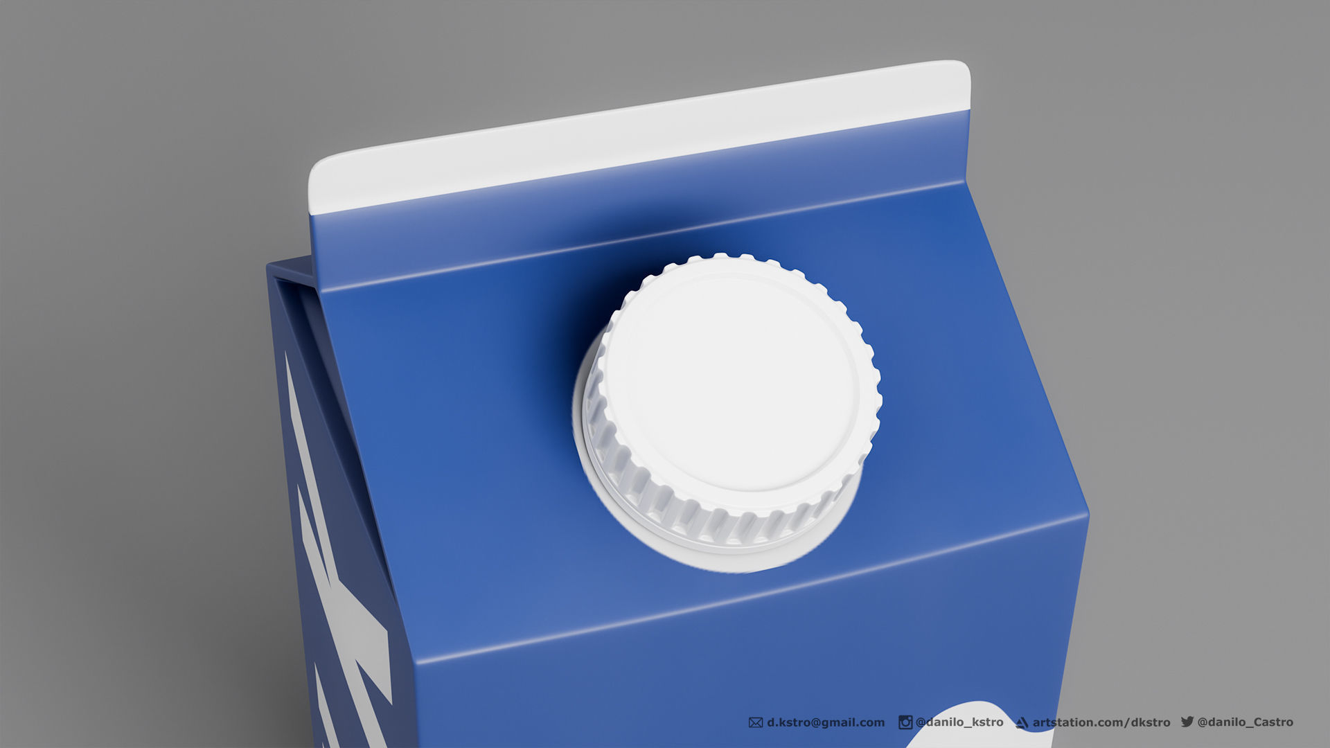 Milk Box - Procedural Texture 3D model_2