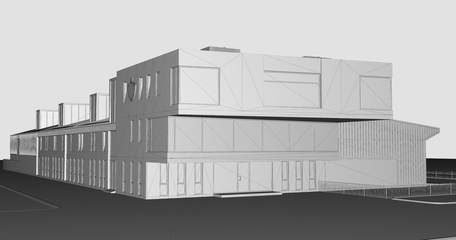 FireStation Building 01 Low-poly 3D model_8