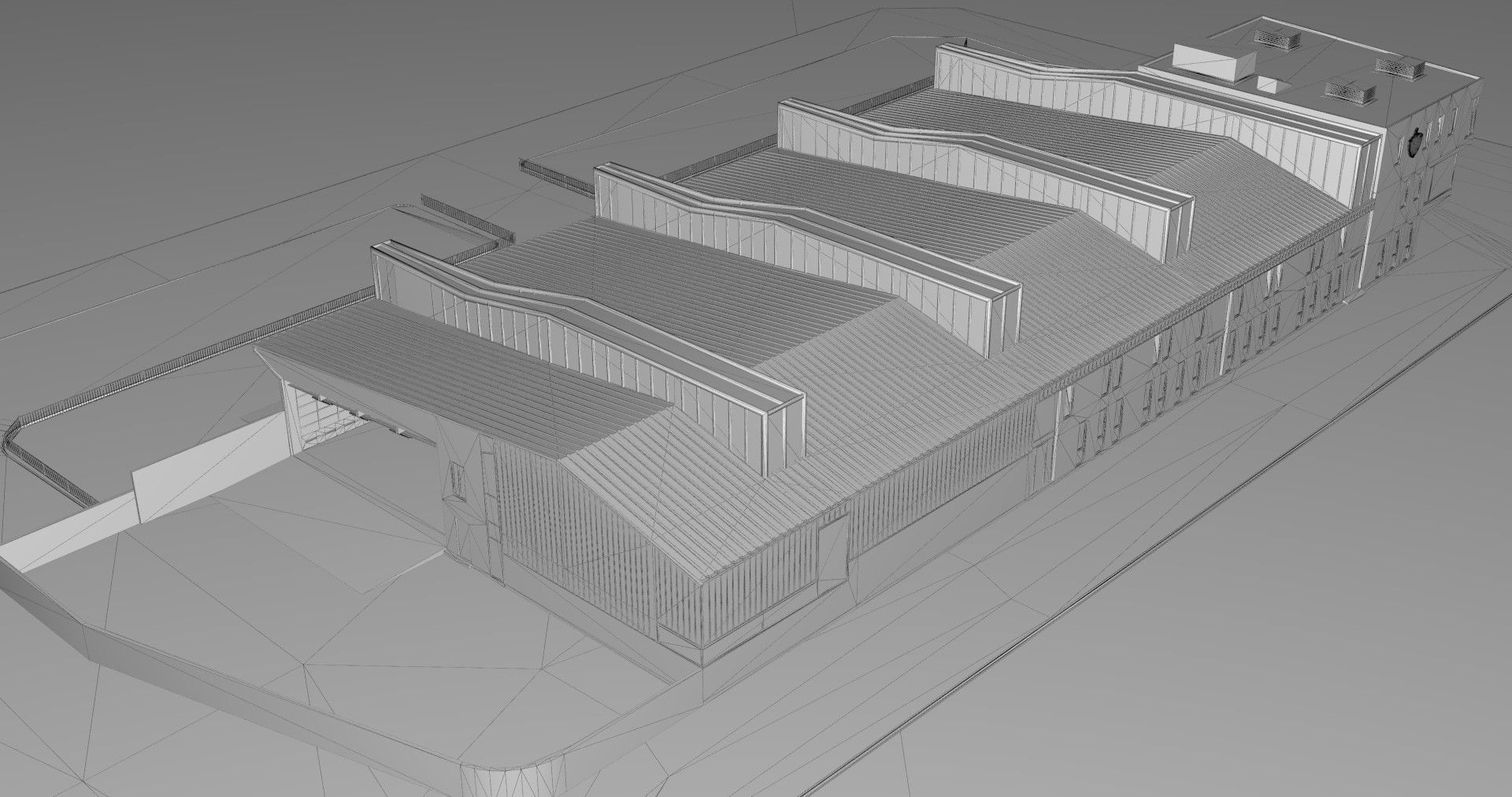 FireStation Building 01 Low-poly 3D model_15