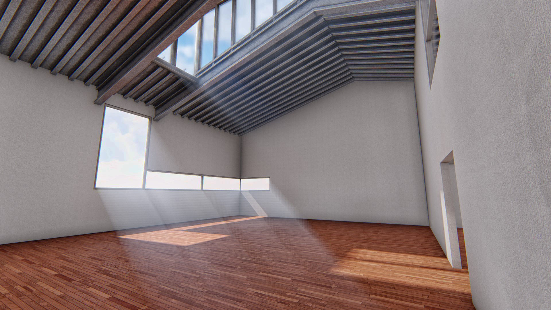 FireStation Building 01 Low-poly 3D model_7