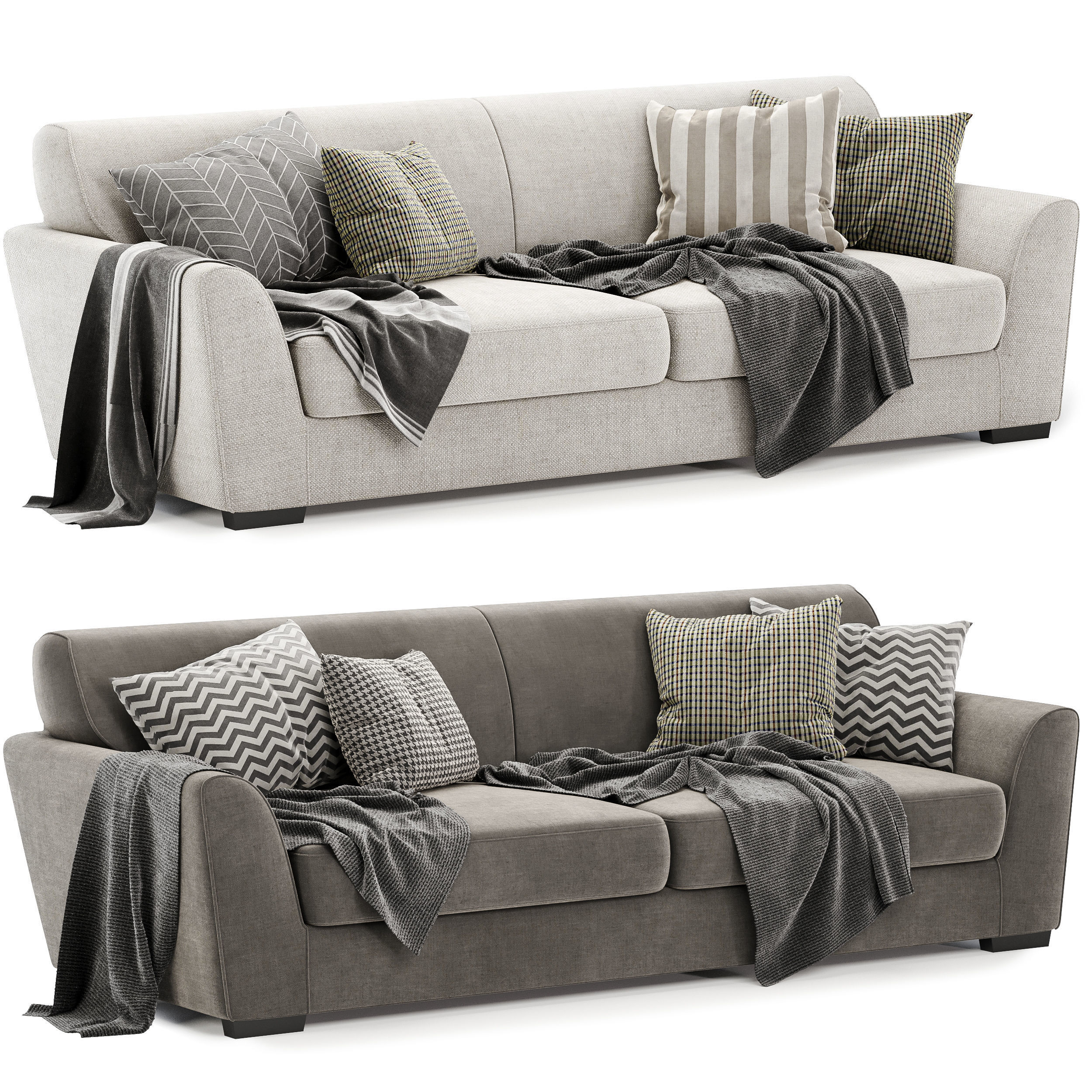 Malmaison 4 Seater Split Sofa 3D model CGTrader