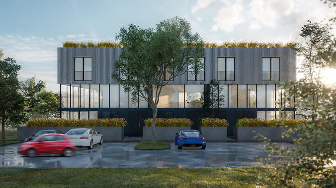 Residential building LUMION12 ARCHICAD SKETCHUP 3D model 5