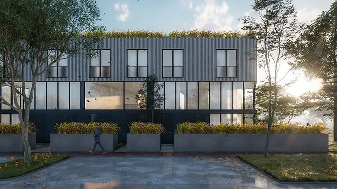 Residential building LUMION12 ARCHICAD SKETCHUP 3D model 2