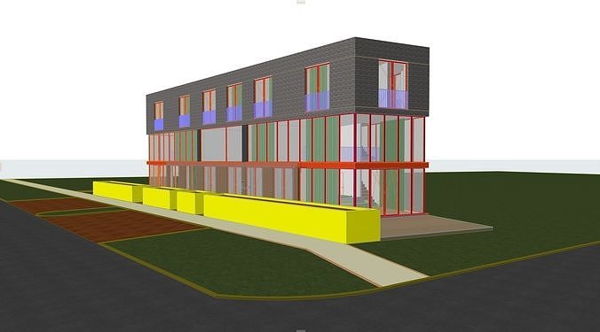 Residential building LUMION12 ARCHICAD SKETCHUP 3D model 7