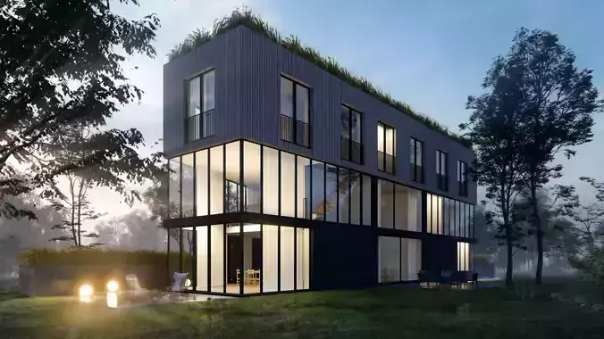 Residential building LUMION12 ARCHICAD SKETCHUP