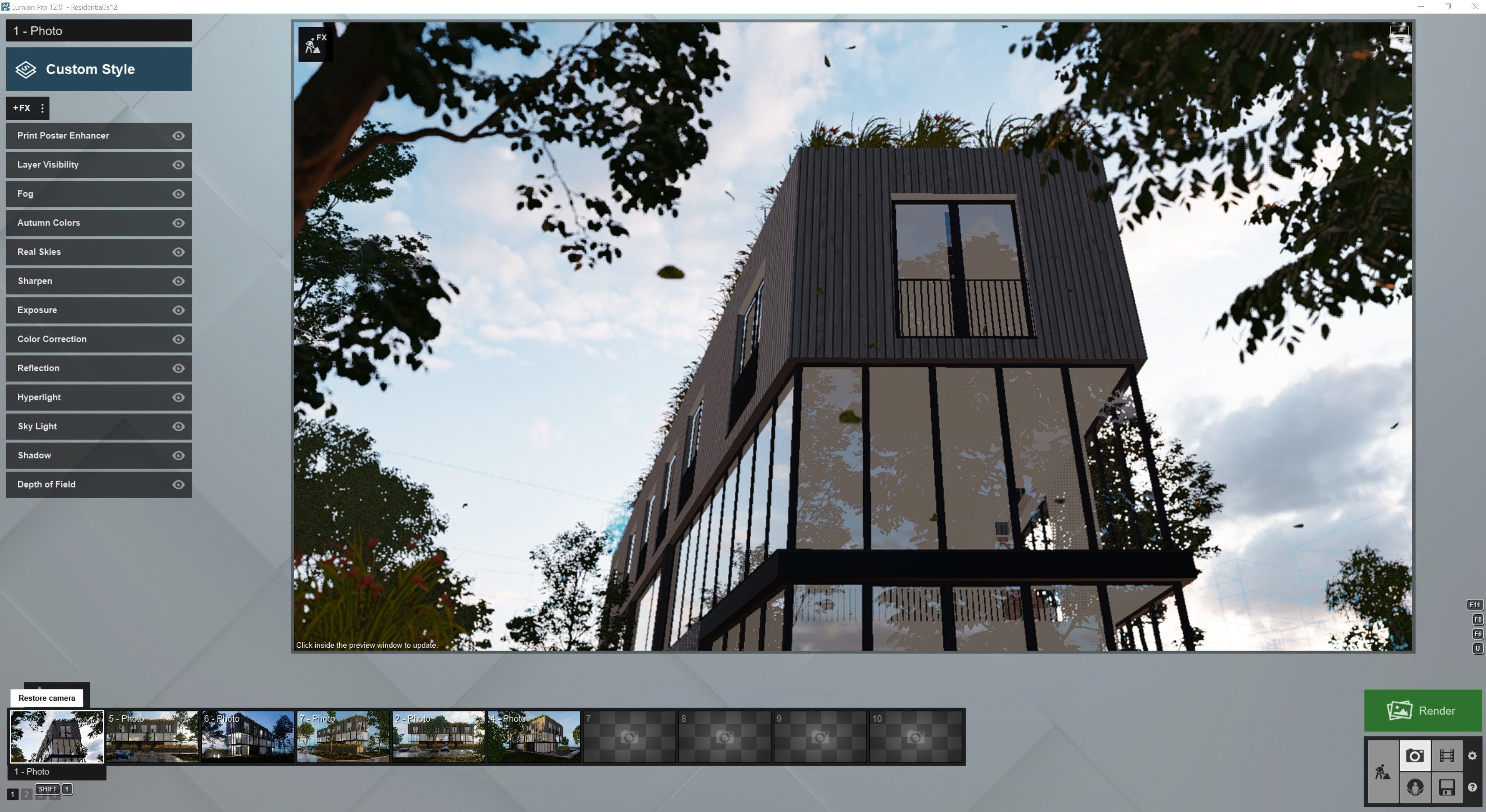 Residential building LUMION12 ARCHICAD SKETCHUP 3D model_7