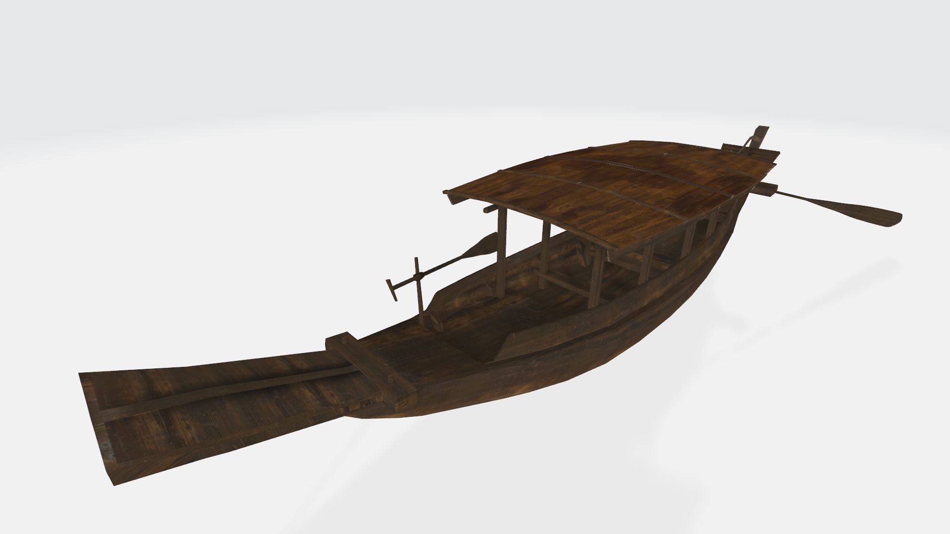 Thaiboat-Sampan-Chang wooden boat 3D model | CGTrader