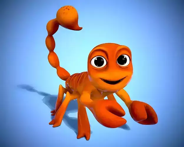 Cartoon scorpion Low-poly 3D model
