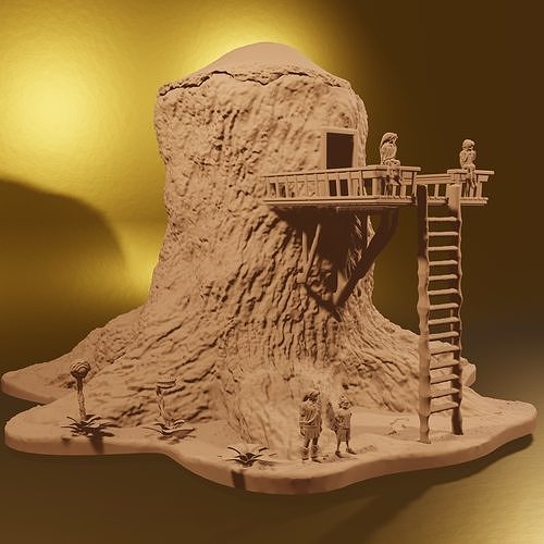 Links Tree House - Ocarina of Time Model Kit PRE-SUPPORTED 3D print model
