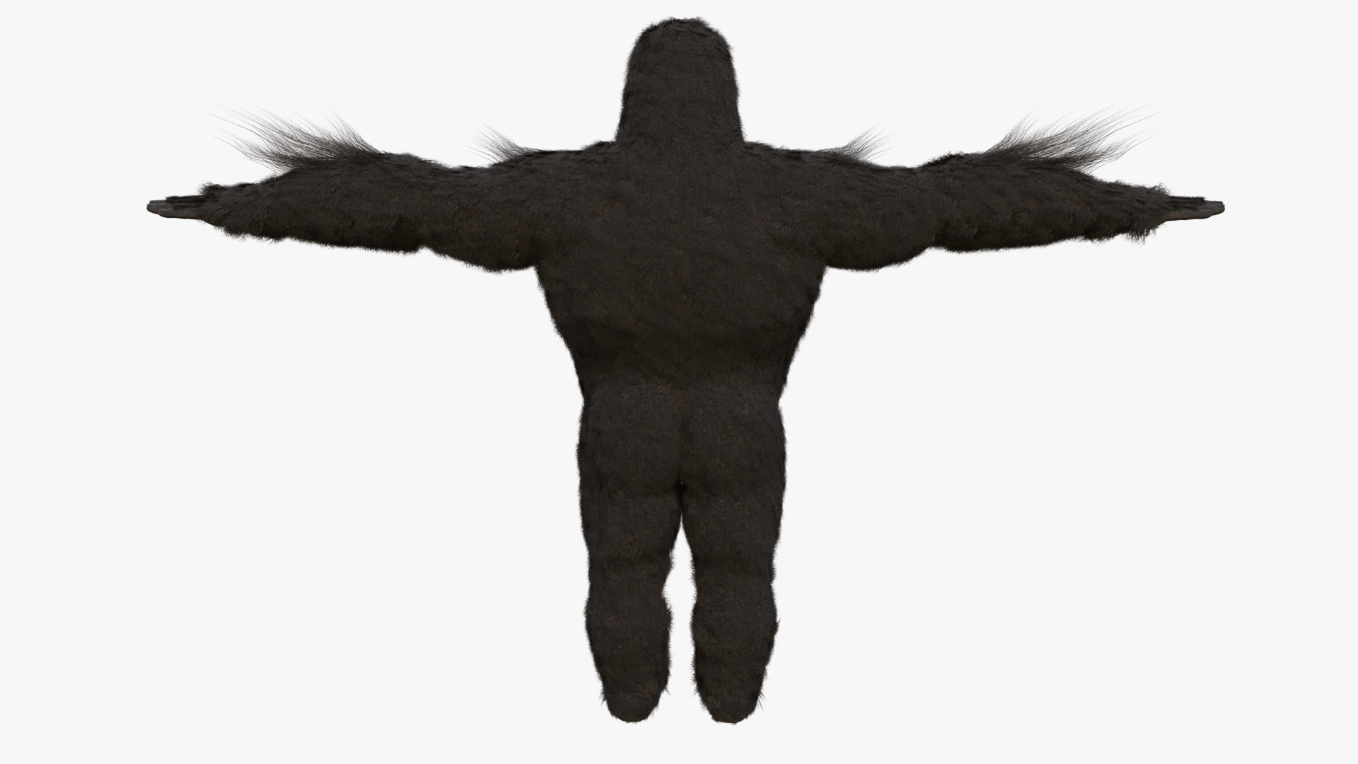 King Kong with Fur 3D model_16