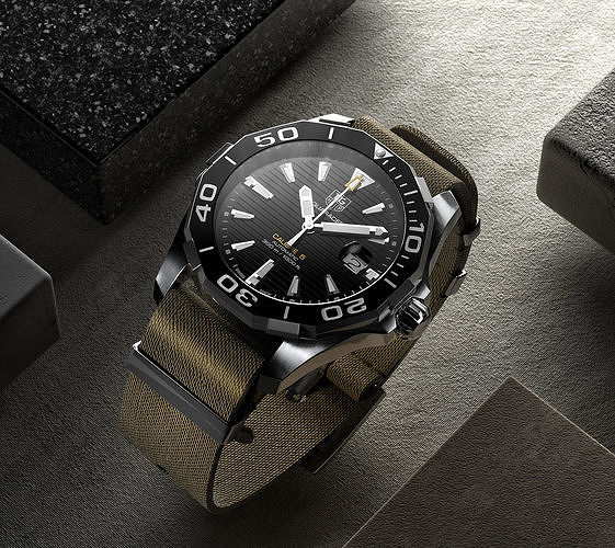 TAG Heuer Aquaracer  - Corona render  3D model