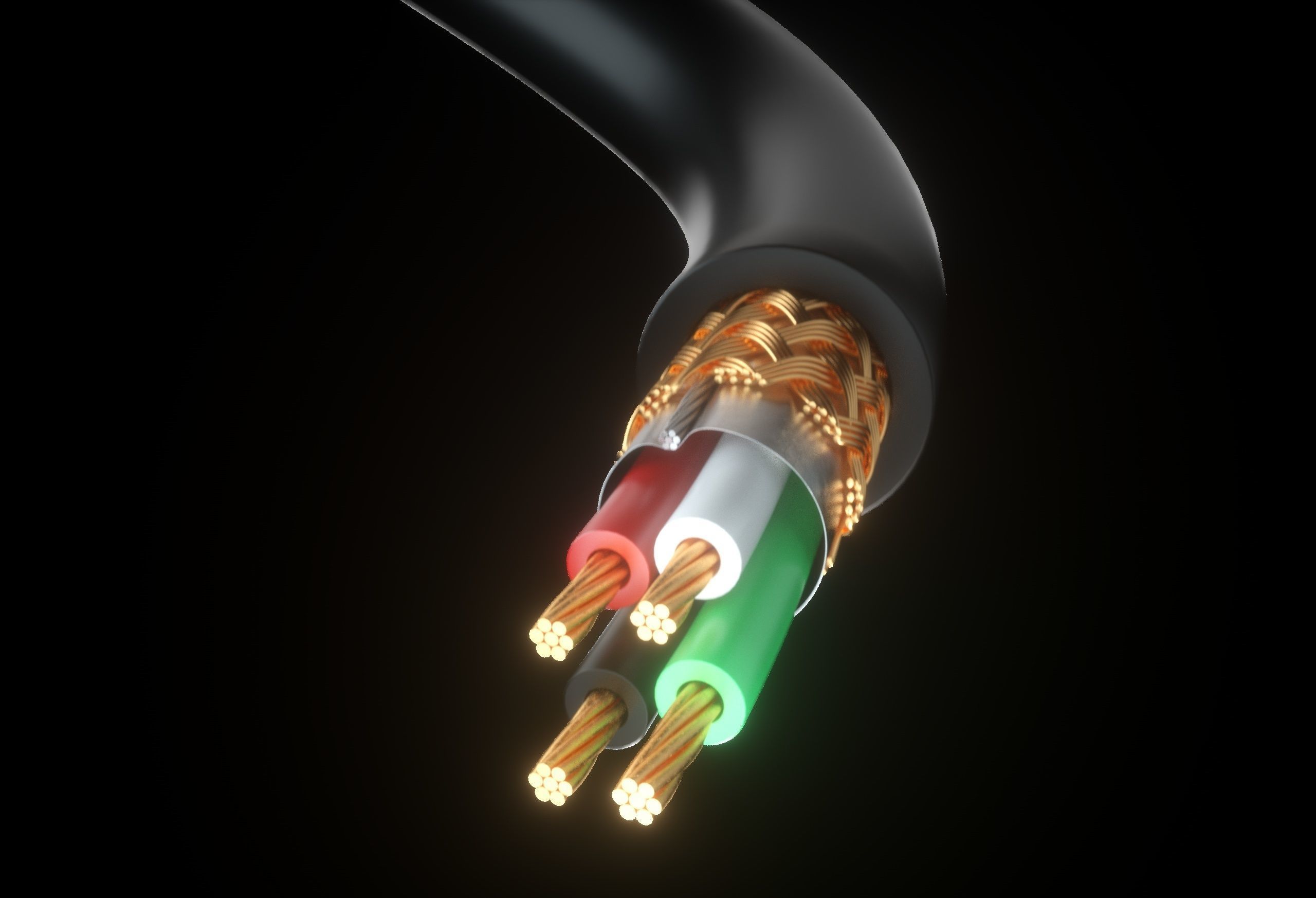 Usb Cable Core 3D model_2