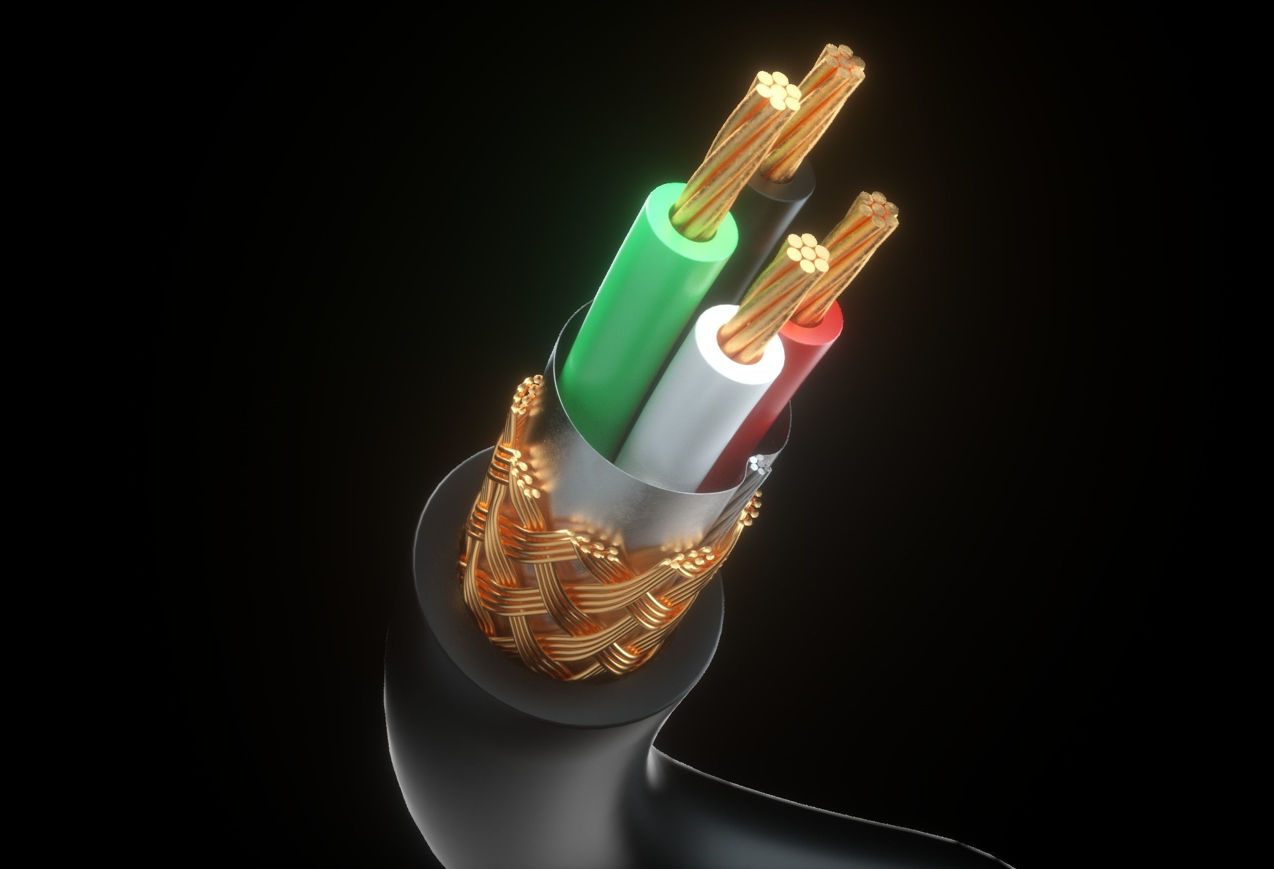 Usb Cable Core 3D model_1