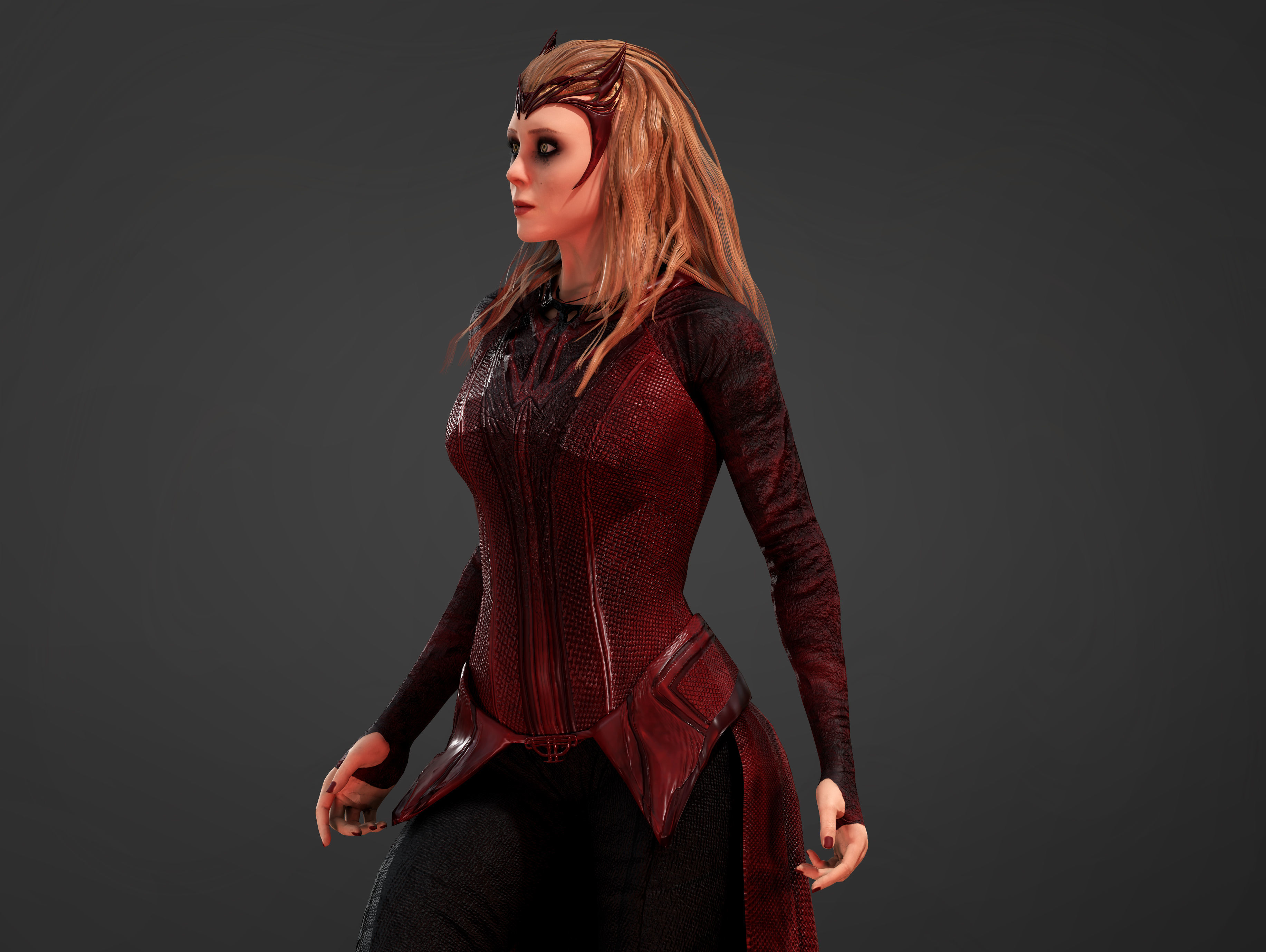 Wanda Maximoff Low-poly 3D model_4