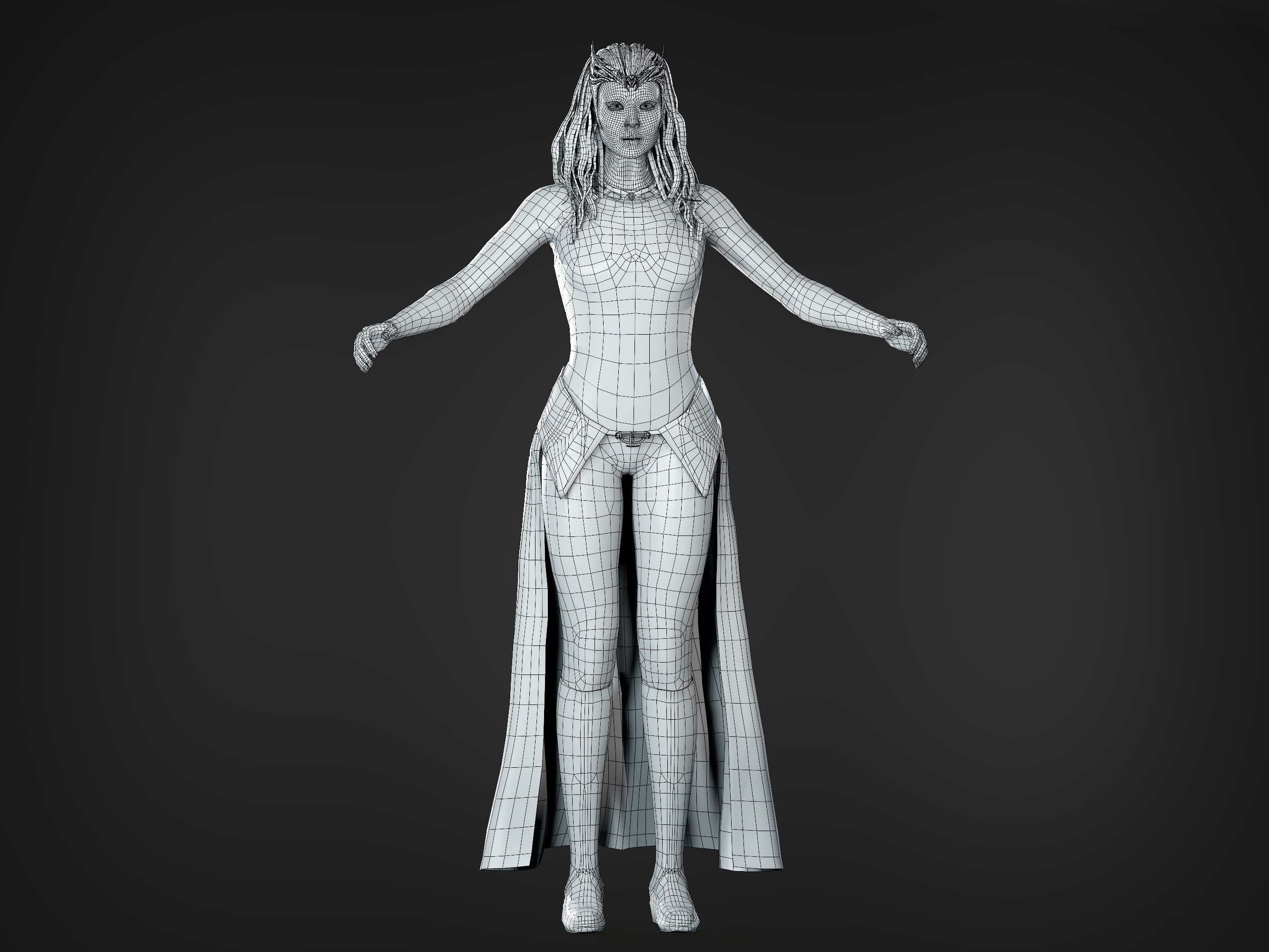 Wanda Maximoff Low-poly 3D model_8