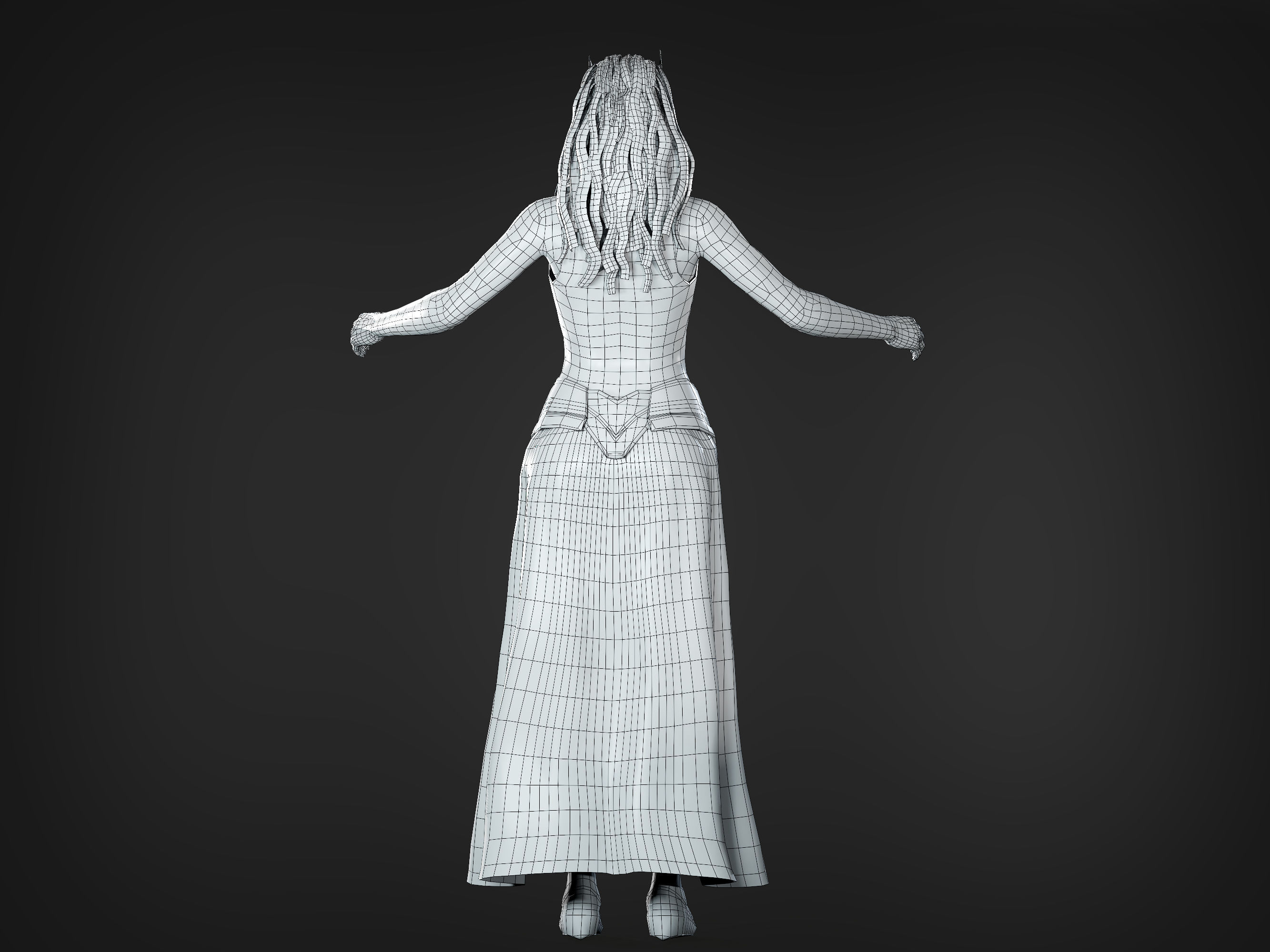 Wanda Maximoff Low-poly 3D model_7