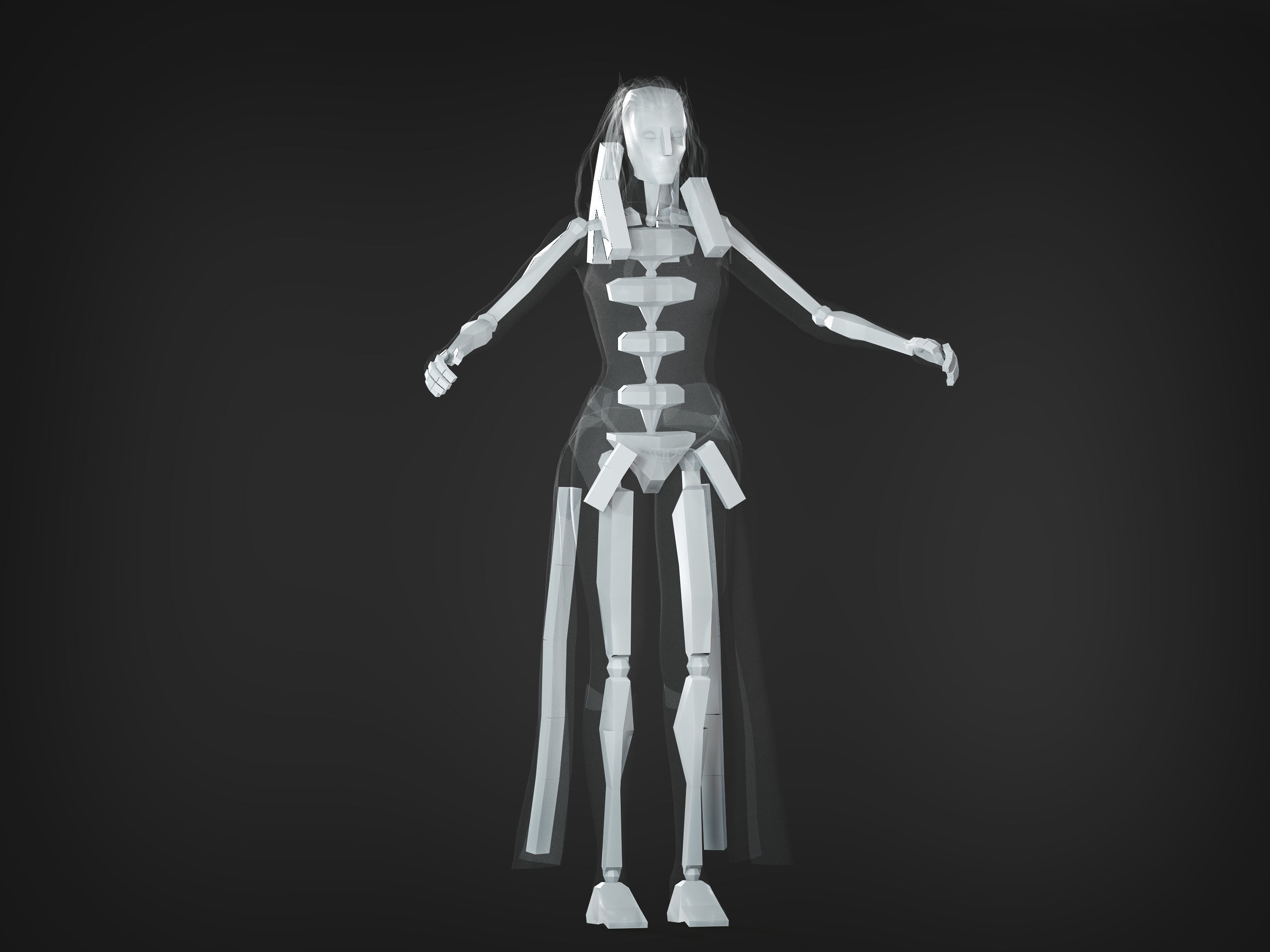 Wanda Maximoff Low-poly 3D model_9