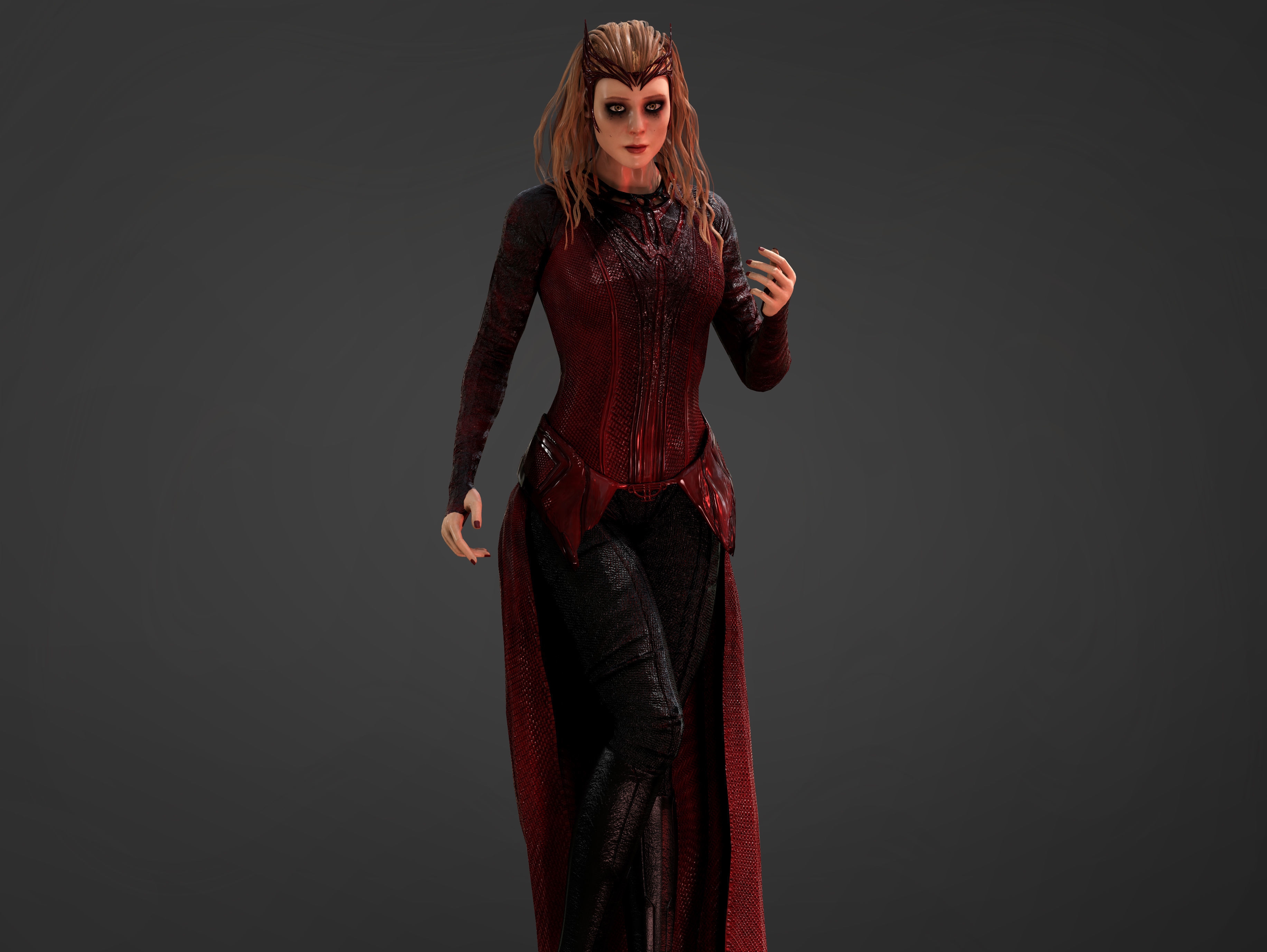 Wanda Maximoff Low-poly 3D model_2
