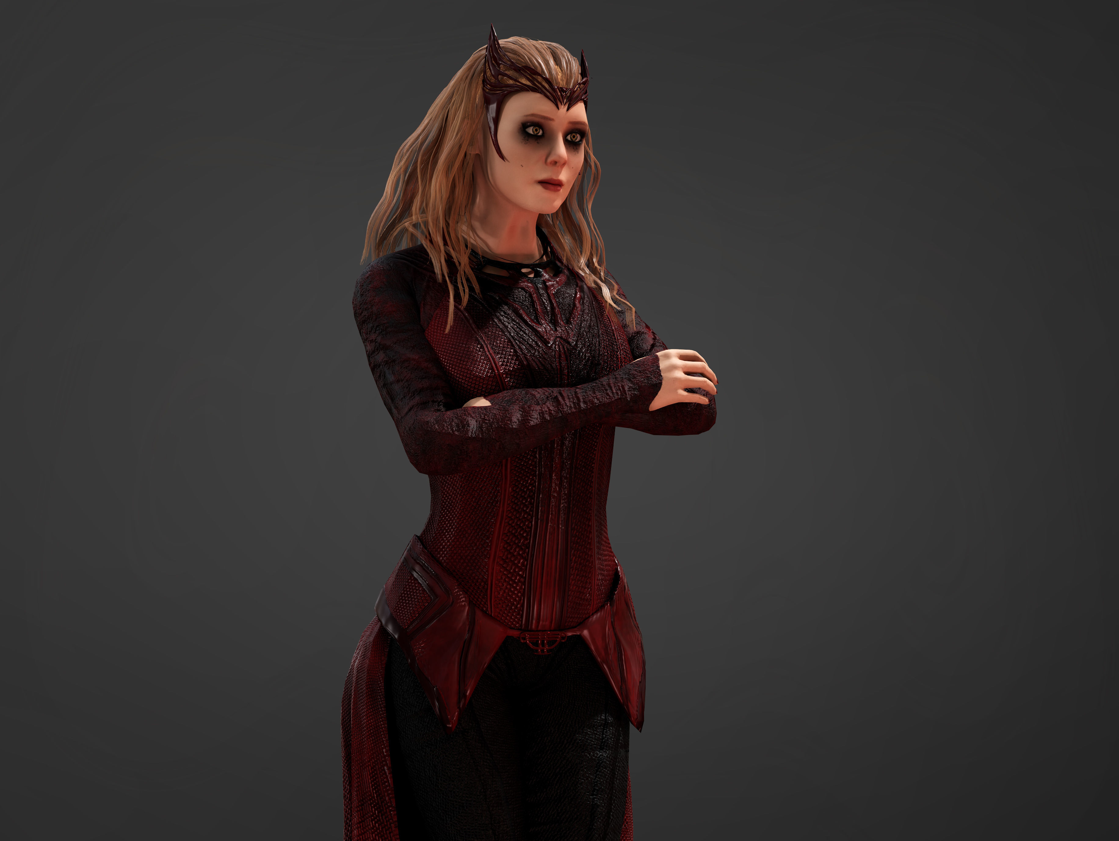 Wanda Maximoff Low-poly 3D model_6