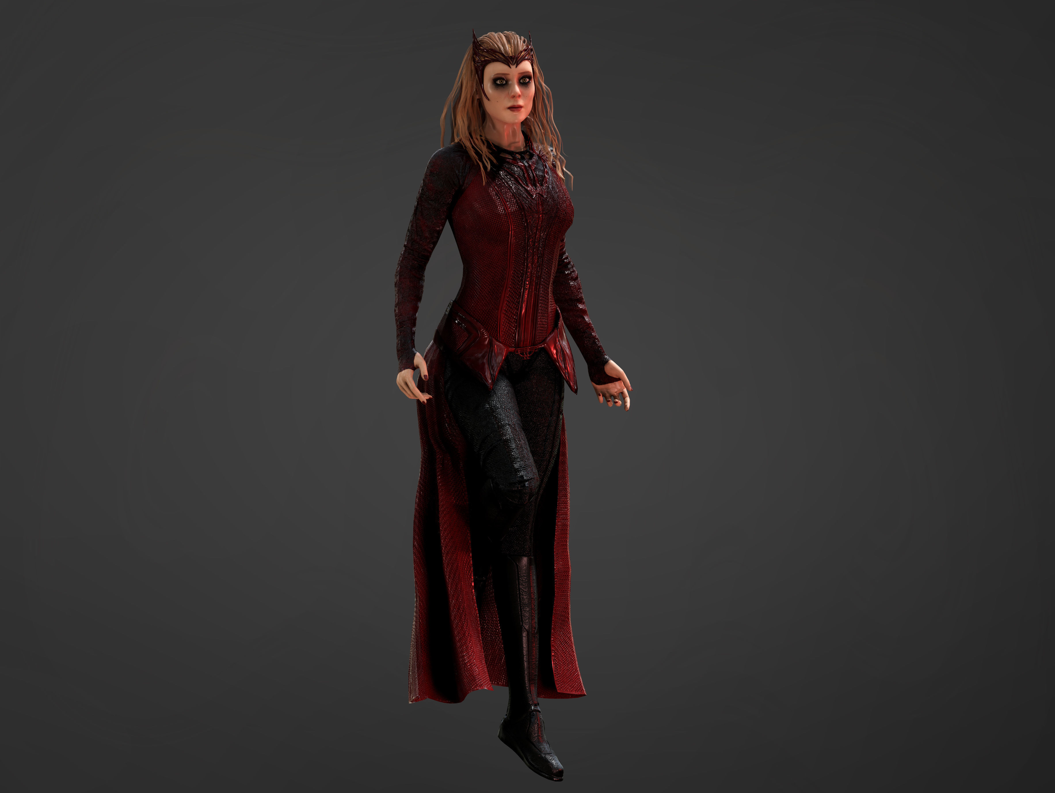 Wanda Maximoff Low-poly 3D model_1