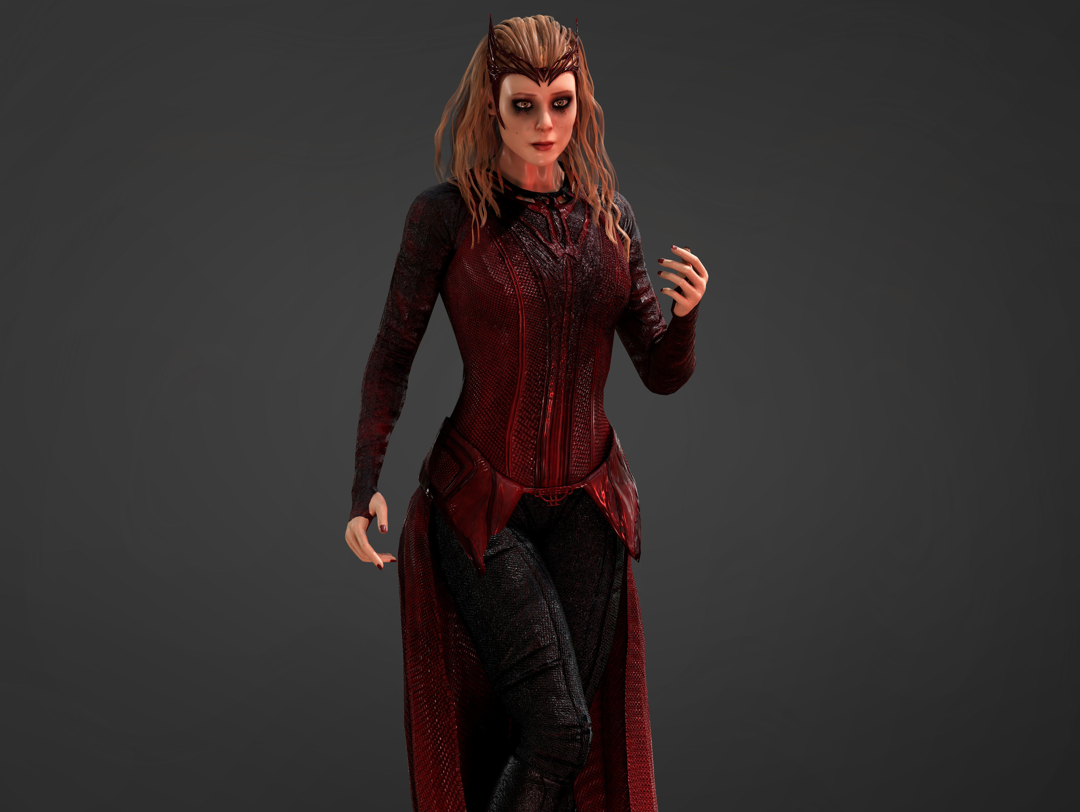 Wanda Maximoff Low-poly 3D model_5