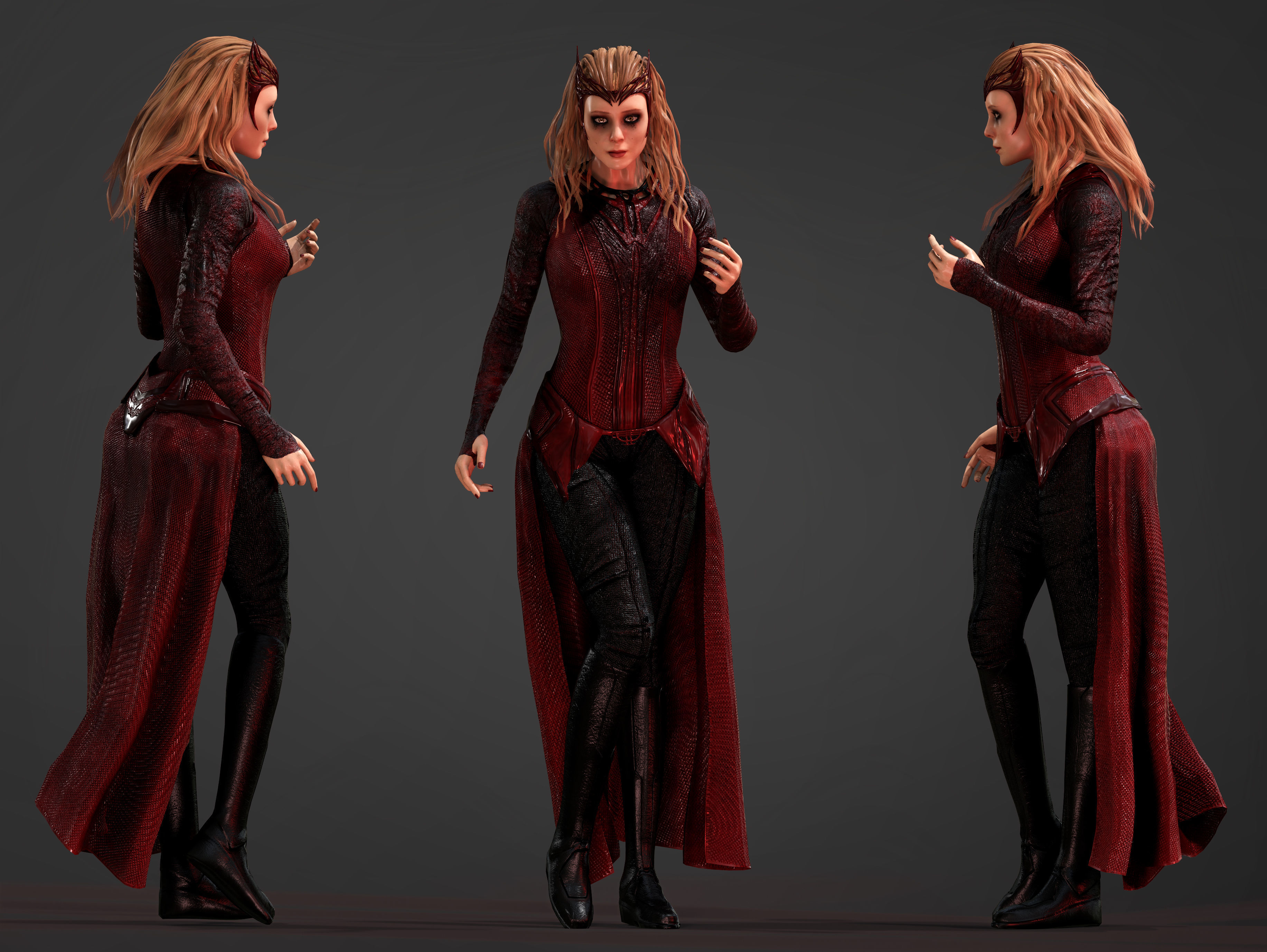 Wanda Maximoff Low-poly 3D model_11