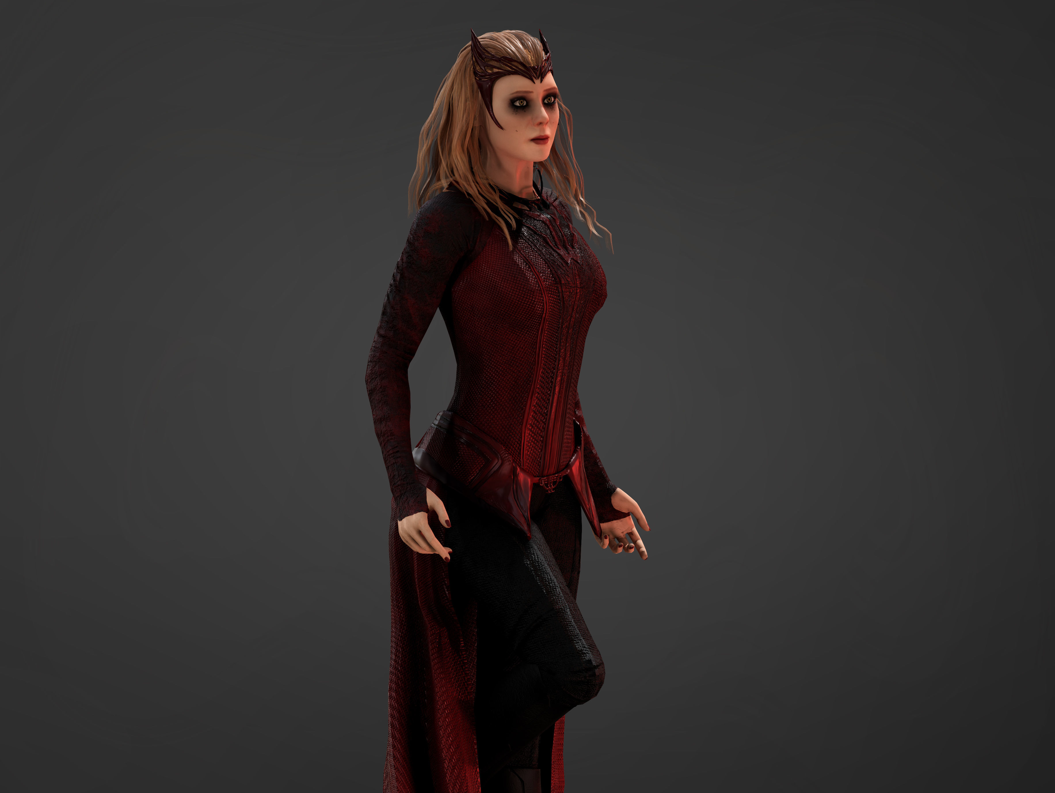 Wanda Maximoff Low-poly 3D model_3