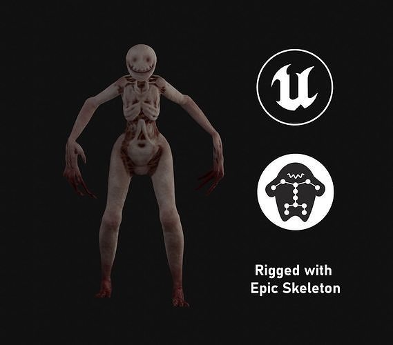 Monster 2v Low-poly 3D model
