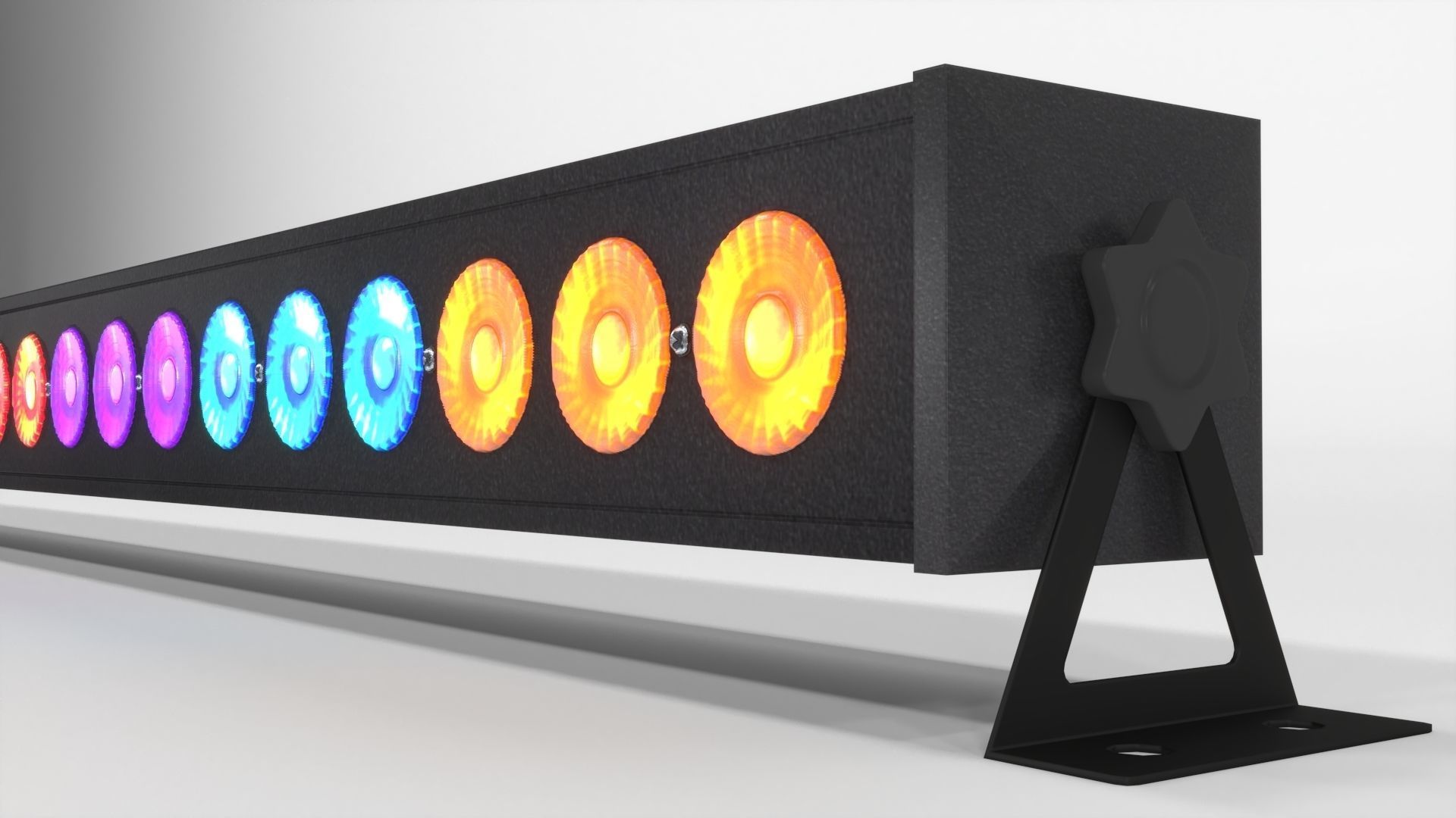 LED Bar Batten Low-poly 3D model_8