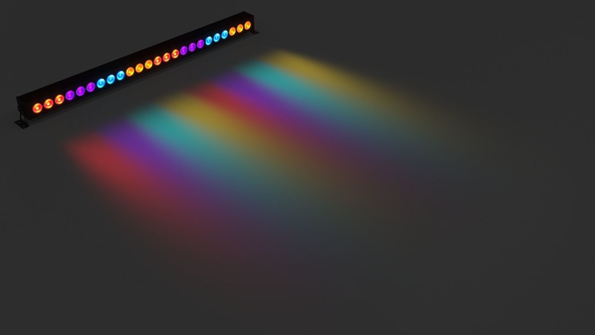 LED Bar Batten Low-poly 3D model_9