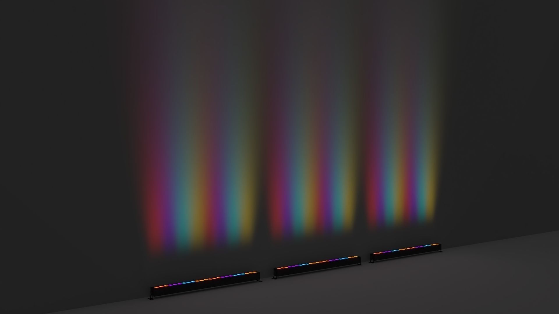 LED Bar Batten Low-poly 3D model_10