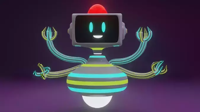 Pieuvre robot 3D Model