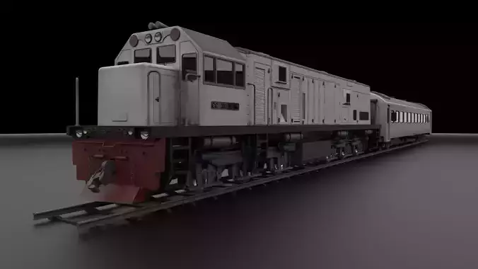 Locomotive CC 201  Low-poly 3D model