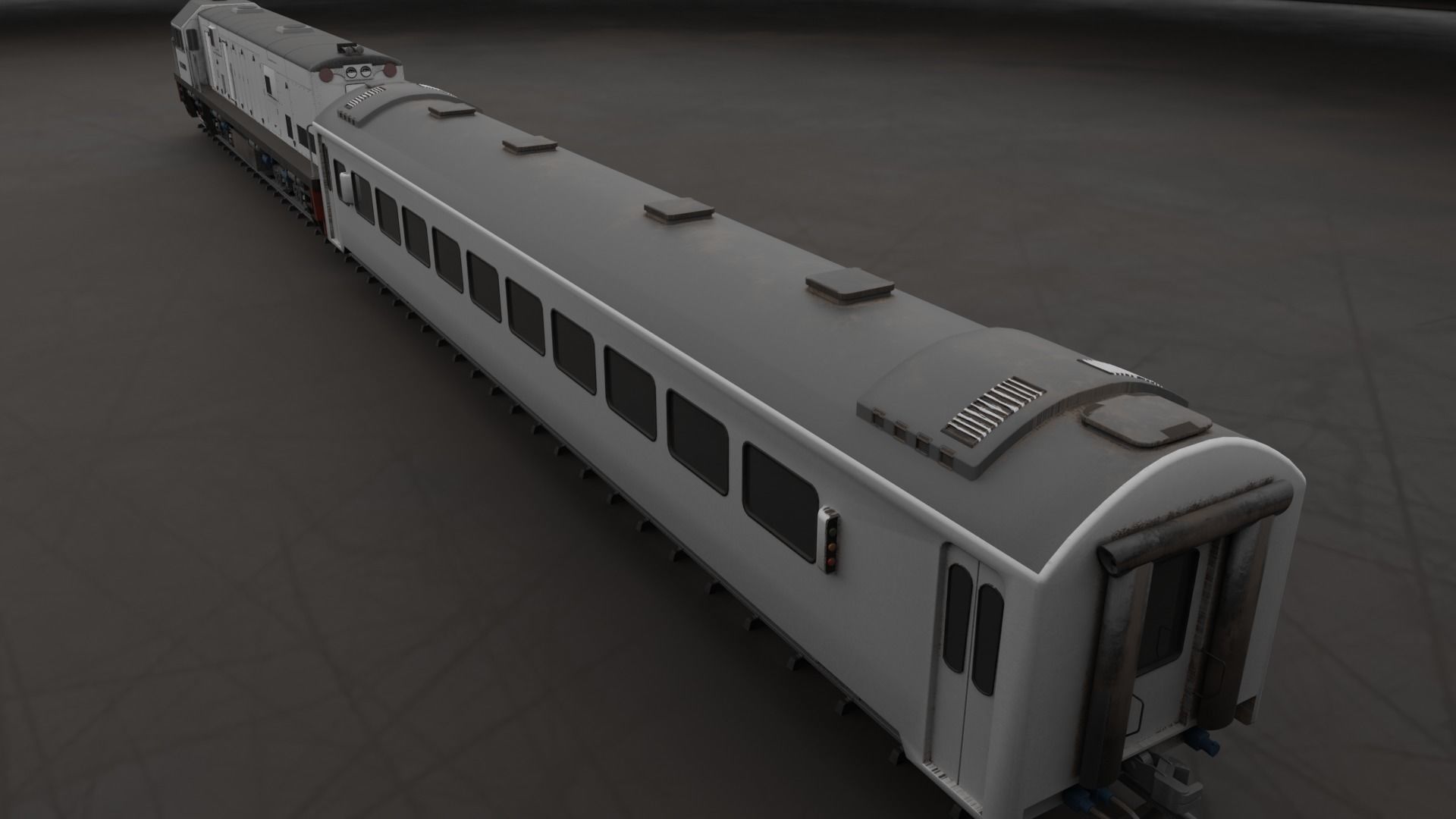 Locomotive CC 201  Low-poly 3D model_5